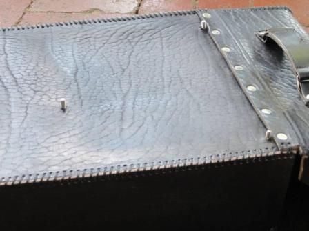 leather pannier installation how to install fixings and fastener punching