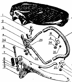CJ750 parts seat assembly