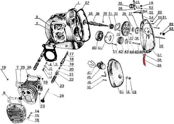 CJ750 parts M1 or M72 breather tube and nut