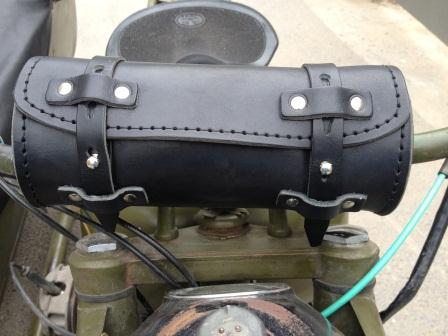 leather handlebar satchel cj750 bmw