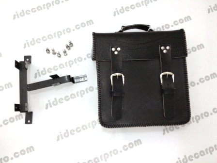 leather pannier or ammo box kit assembly including mounting frame