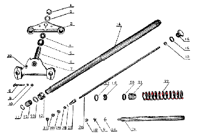 cj750 parts front fork springs