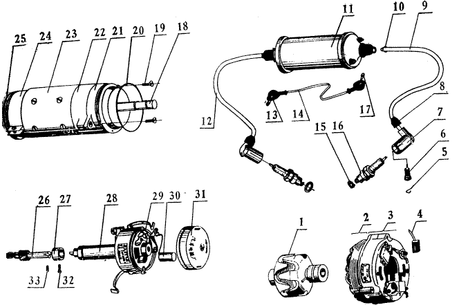 cj750 alternator generator coil distributor