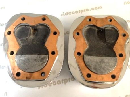 cj750 sv polished cylinder head covers side valve